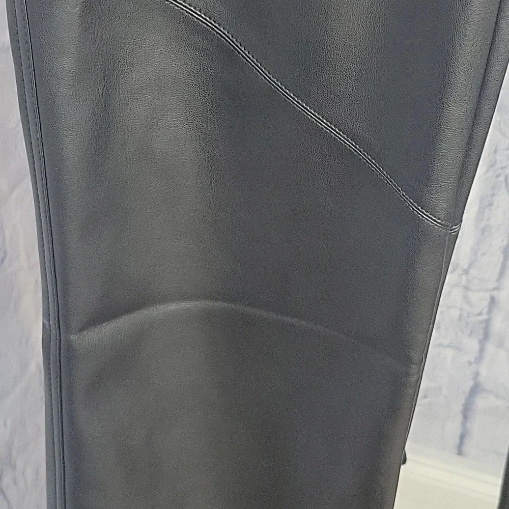 FREE PEOPLE Black Love Language Low Rise Faux Leather‎ Pant Size 10